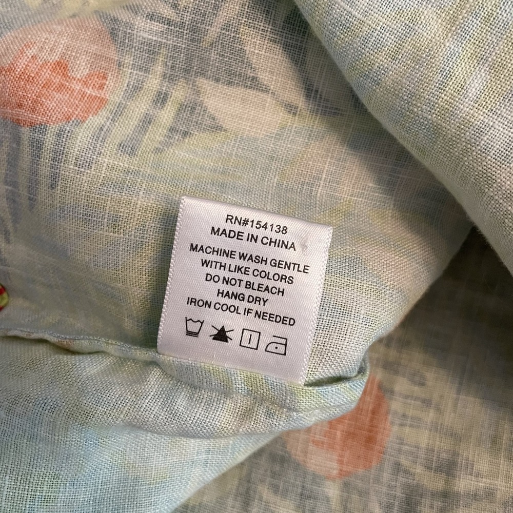 Staud Vincent Capri Tree Print Linen Top‎ Size S Fruit Tropical Resort Coastal - Picture 9 of 11